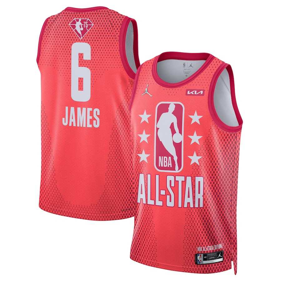 Lakers 6 Lebron James Red 2022 NBA All-Star Jordan Brand Swingman Jersey,We sell and wholesale Lakers 6 Lebron James Red 2022 NBA All-Star Jordan Brand Swingman Jersey on line form chian!